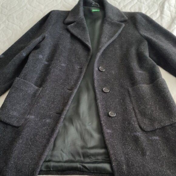 United Colors Of Benetton Dark Gray Pea Coat - Picture 5 of 5